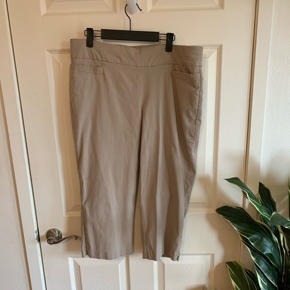 Briggs Tan Capri Slacks/Pants Straight Leg - Picture 1 of 7